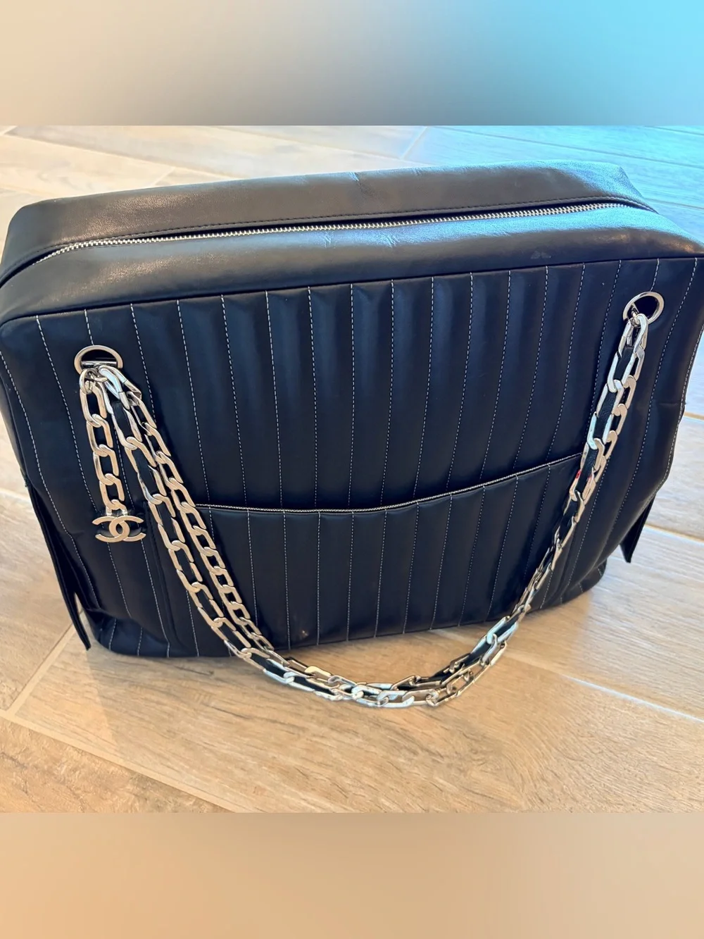 CHANEL Lambskin Leather Mademoiselle Handbag